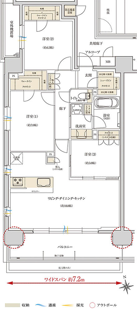 レ・ジェイド西宮ミッドプレイス 間取り B