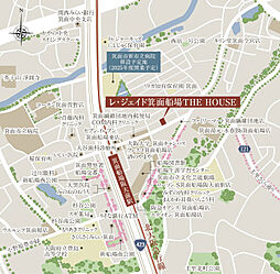 レ・ジェイド箕面船場 ザ・ハウス 現地案内図