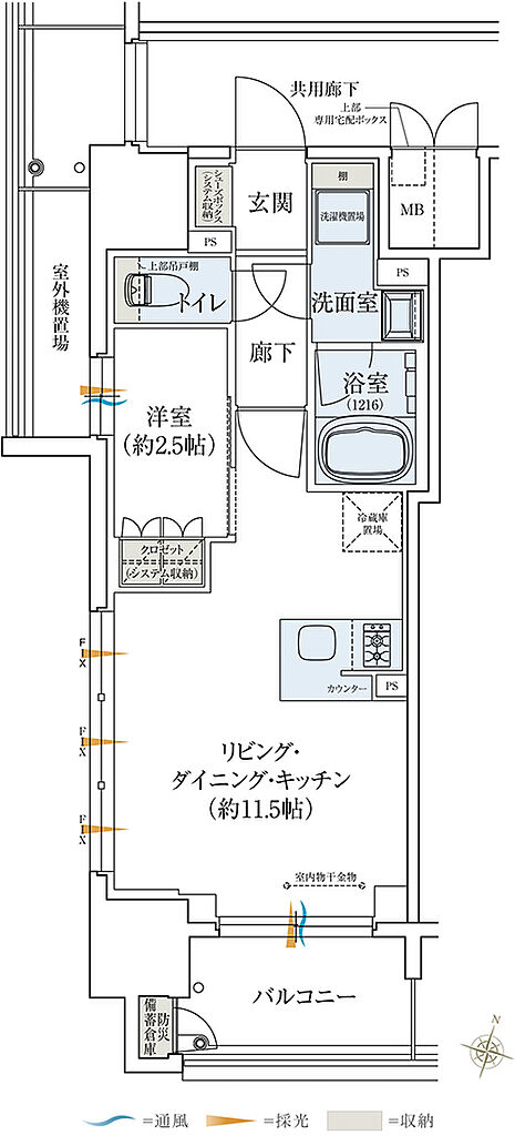 レ・ジェイド大阪梅田 間取り J