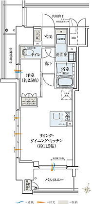 レ・ジェイド大阪梅田 間取り J
