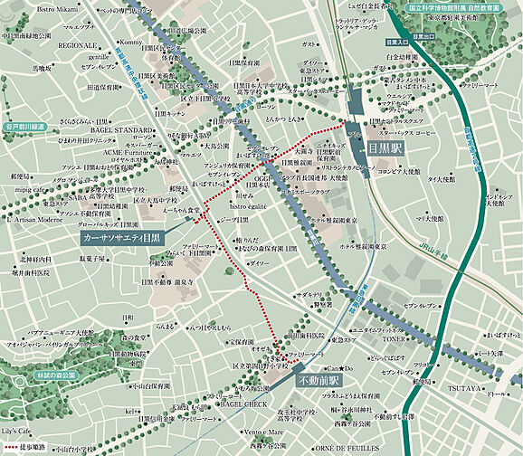 カーサソサエティ目黒 現地案内図
