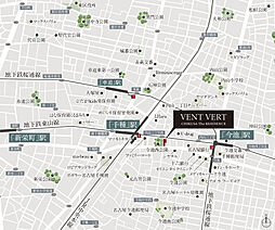 バンベール千種 ザ・レジデンス 現地案内図