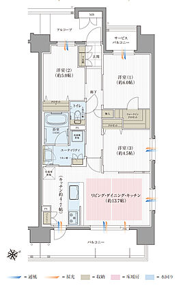 ユニハイム枚方牧野III 間取り D