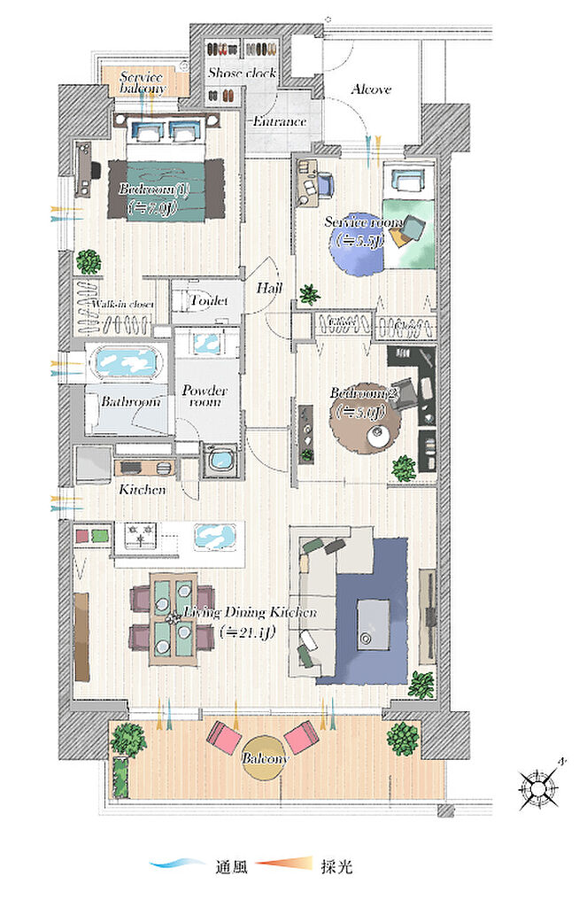ユニハイム加古川つつじ野GATE 間取り F