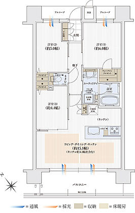 ユニハイム日根野レジデンス 間取り C
