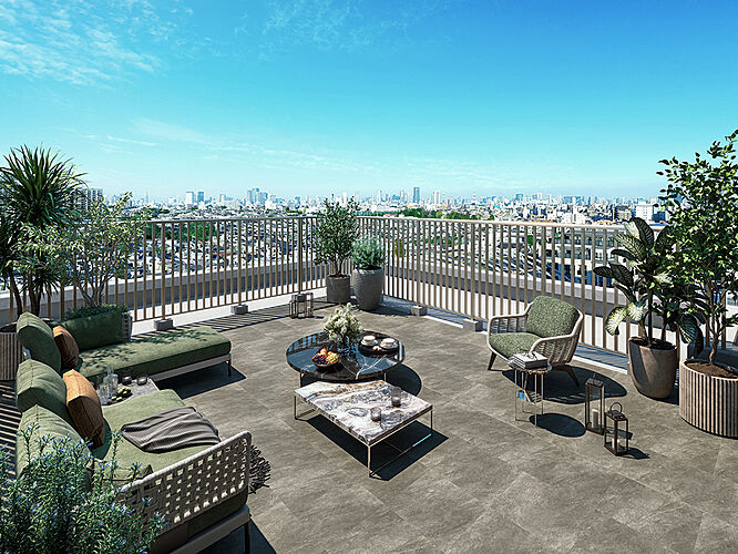 ウィルローズ自由が丘 ルーフバルコニー(Brタイプ)完成予想CG