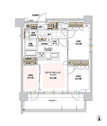 ウィルローズ自由が丘 間取り 【先着順】B