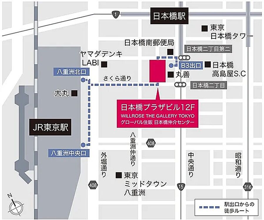 ウィルローズ森下：モデルルーム地図