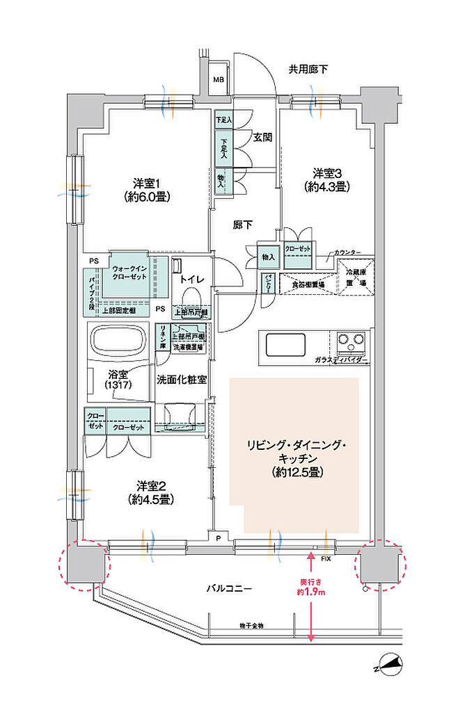 ウィルローズ府中緑町 間取り 【第2期5次】G