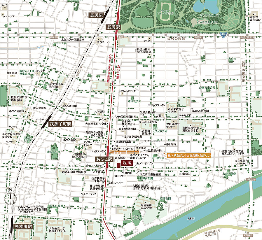 ローレルコートあびこBAUS：案内図