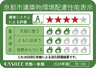 ローレルアイ京都四条大宮 京都市建築物環境配慮性能表示（CASBEE京都）