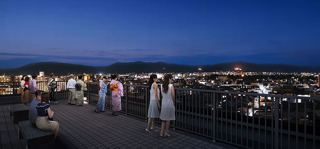 ローレルアイ京都四条大宮 屋上テラス完成予想図