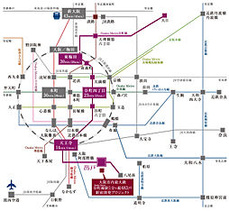 大阪市内最大級Osaka Metro谷町線駅1分ｘ総483戸駅前開発プロジェクト（North街区／South街区） アクセス図