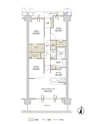 学園前北地区開発マンションプロジェクト（THE　1st　STAGE） 間取り NN