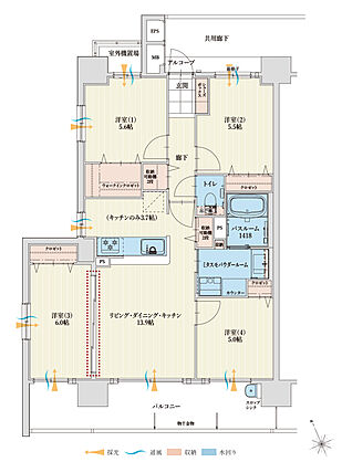 アルファステイツ四日市芝田 間取り B【PLAN B】