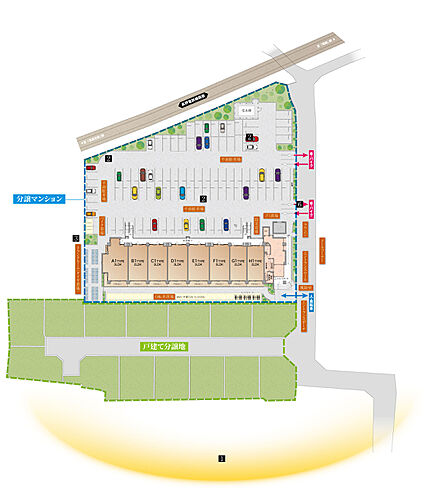 アルファステイツ北長野 敷地配置図