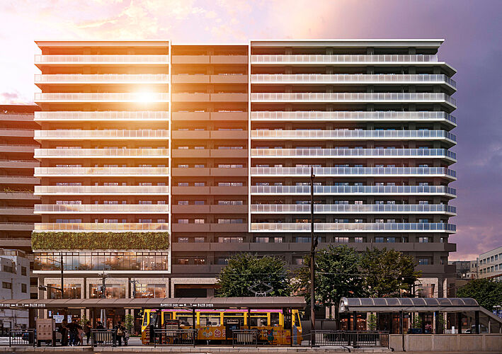 アルファガーデン岡山城下 外観完成予想CG