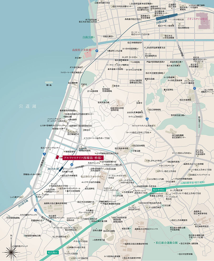 アルファステイツ西嫁島：案内図