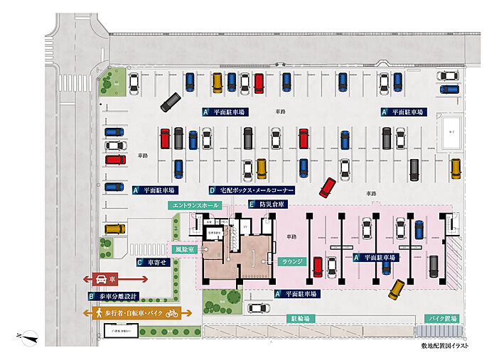 アルファステイツ下松桜町 敷地配置図イラスト