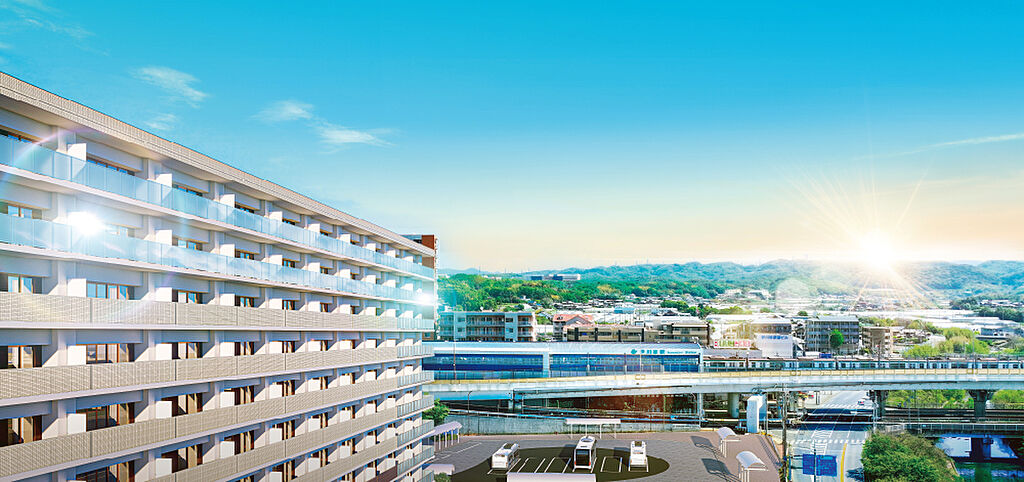 アルファステイツ伊川谷駅前 外観完成予想図