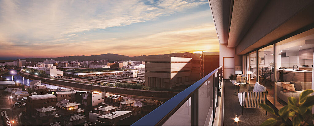 アルファステイツ博多サウス バルコニー完成予想図