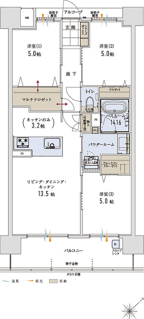 アルファステイツ博多サウス 間取り C