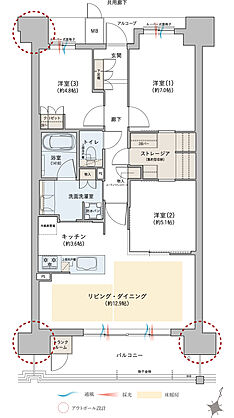 ジオ彩都いろどりの丘 間取り 【第2工区】2-G