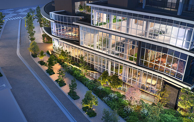 ジオタワー大阪十三 ウォーターガーデン完成予想図