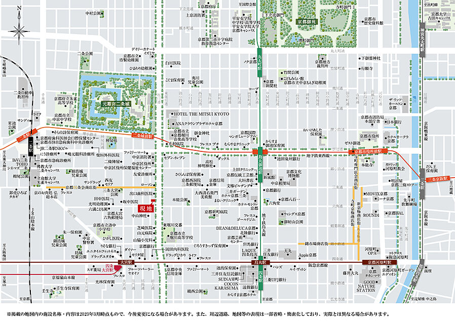 ジオ京都堀川三条：案内図