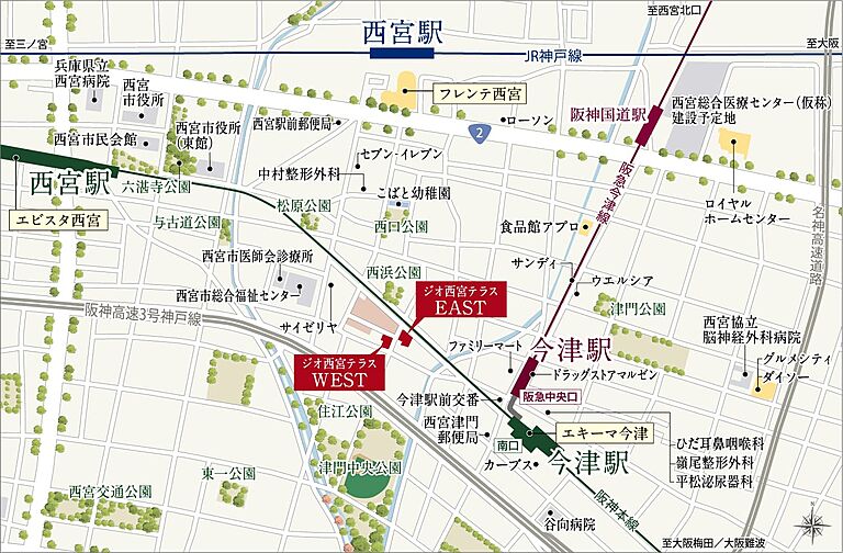 ジオ西宮テラス 現地案内図
