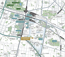 ジオ阿倍野松崎町グランテラス 現地案内図