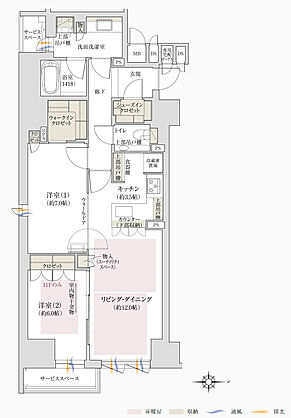 ジオ東洞院御池 間取り D2
