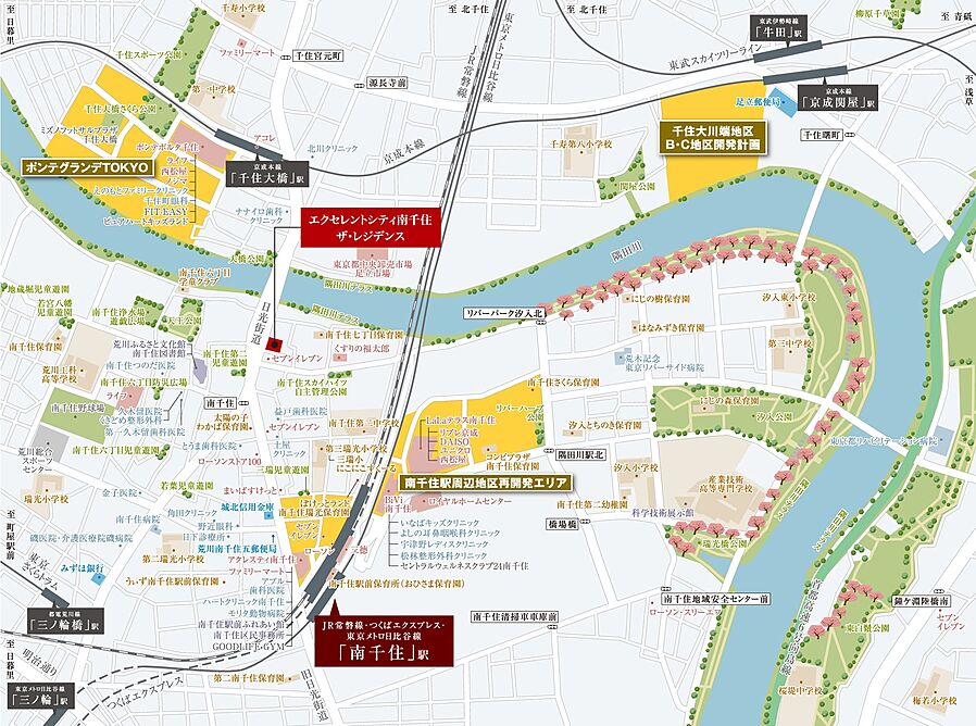 エクセレントシティ南千住ザ・レジデンス：案内図