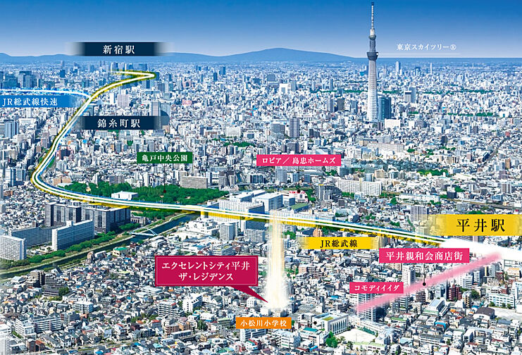 エクセレントシティ平井 ザ・レジデンス 外観