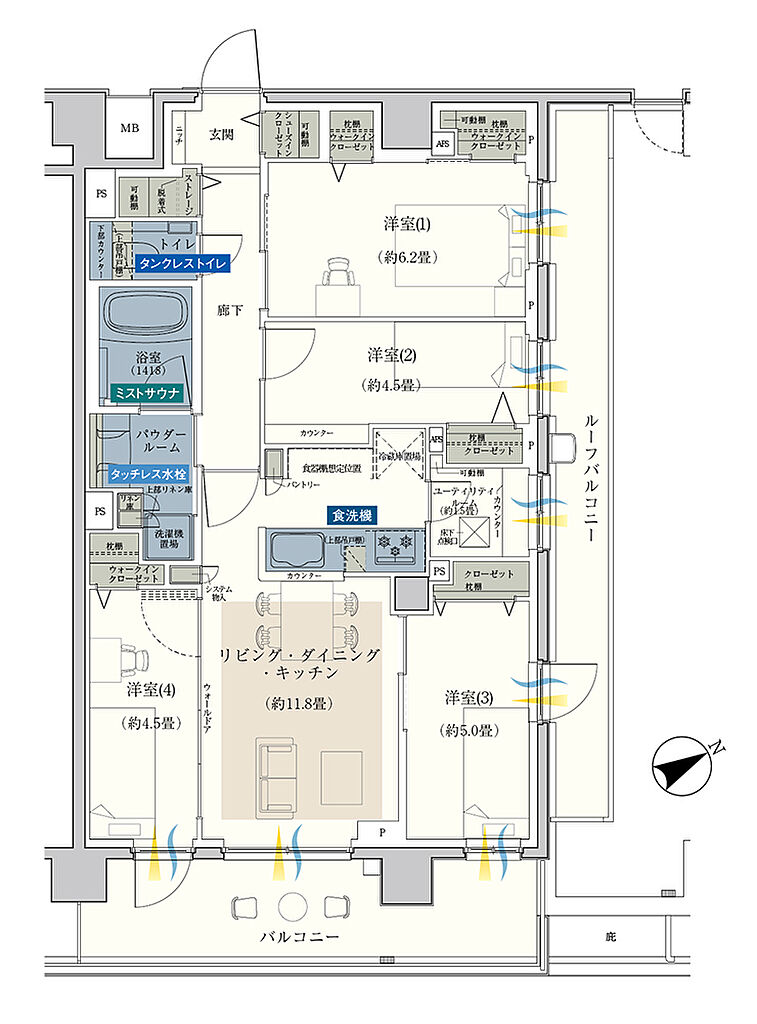 エクセレントシティ平井 ザ・レジデンス 間取り 【1期3次】Jr