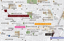 エクセレントシティ元住吉ザ・レジデンス 現地案内図