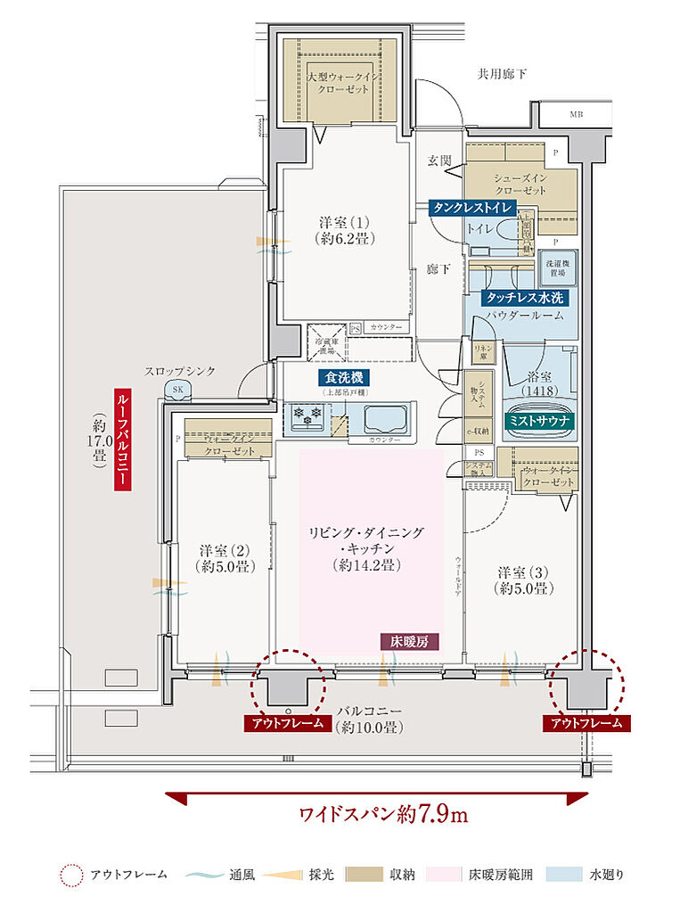 エクセレントシティ幕張本郷パークサイド 間取り Gr