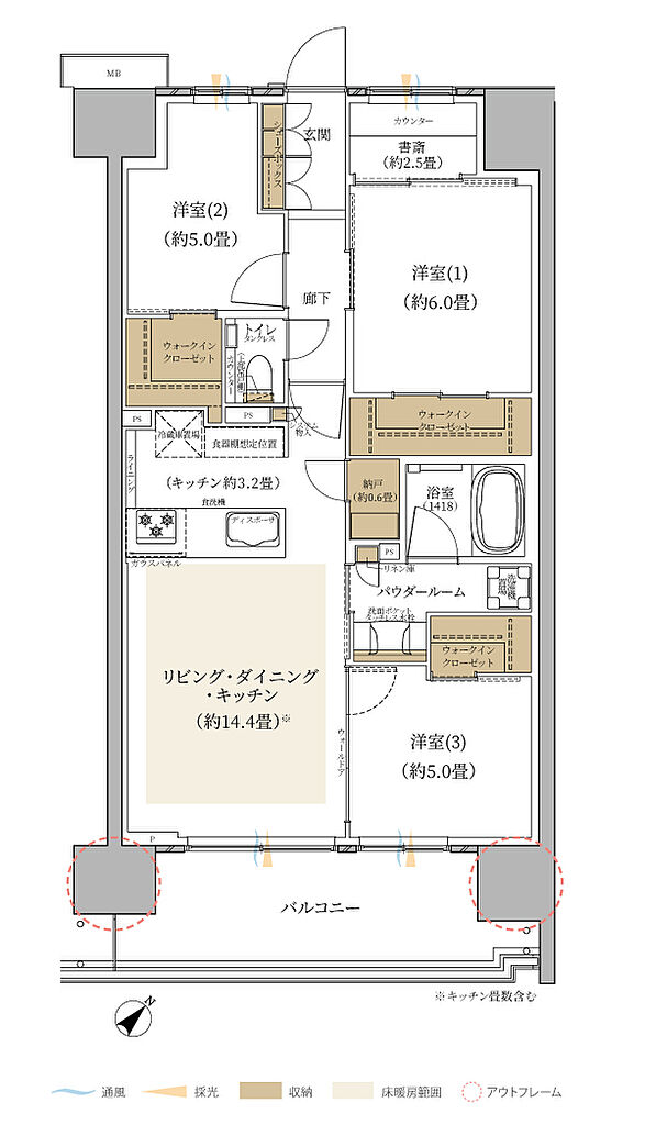 エクセレントシティ稲毛海岸 THE STATION GRAN 間取り G1