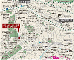 エクセレントシティ稲城 THE GARDEN 現地案内図