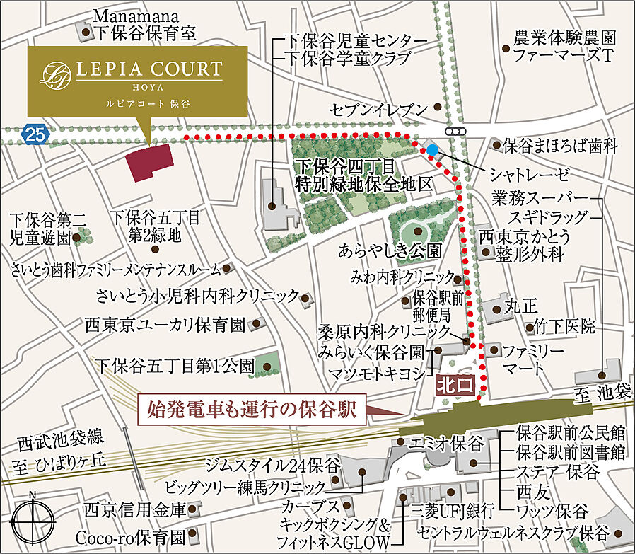 ルピアコート保谷：案内図