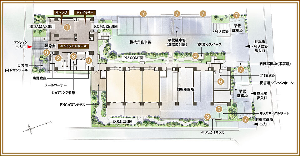 ルピアコート春日部 敷地配置イラスト