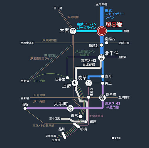 ルピアコート春日部 アクセス図