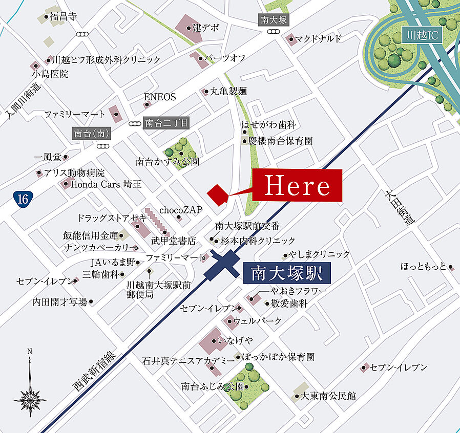 コンフォルシア南大塚：案内図