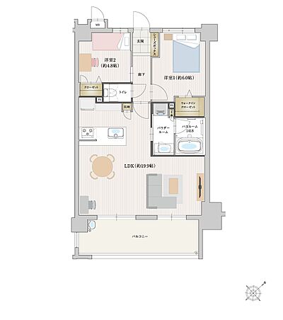 タイプ：C【WIDE LIVING PLAN】】