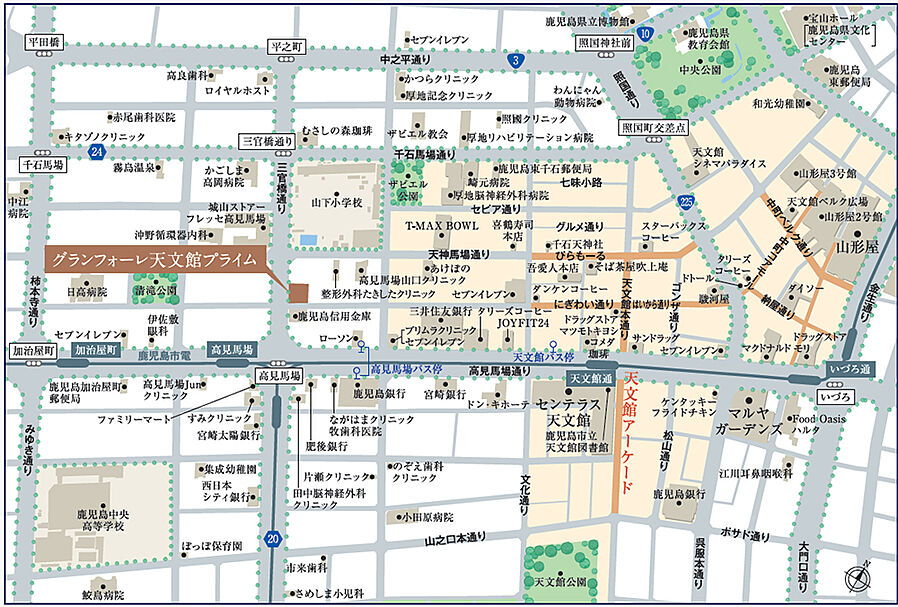 グランフォーレ天文館プライム：案内図