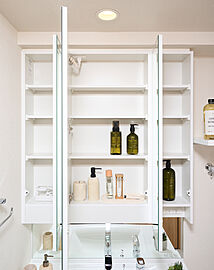 グランフォーレ西新ナチュリア 収納付三面鏡