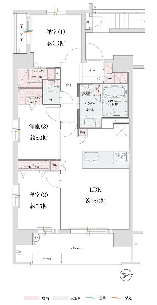 グランフォーレ姪浜ノーブルテラス 間取り A