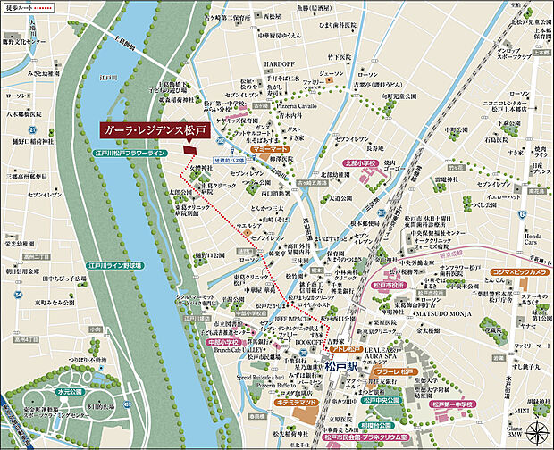 ガーラ・レジデンス松戸 現地案内図