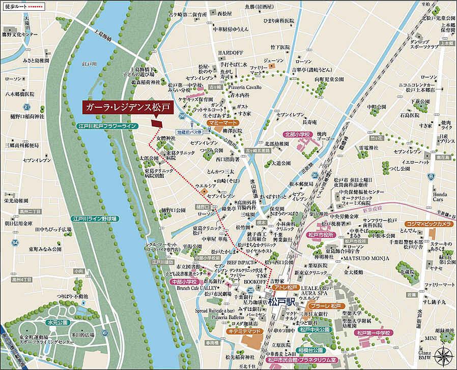 ガーラ・レジデンス松戸：案内図