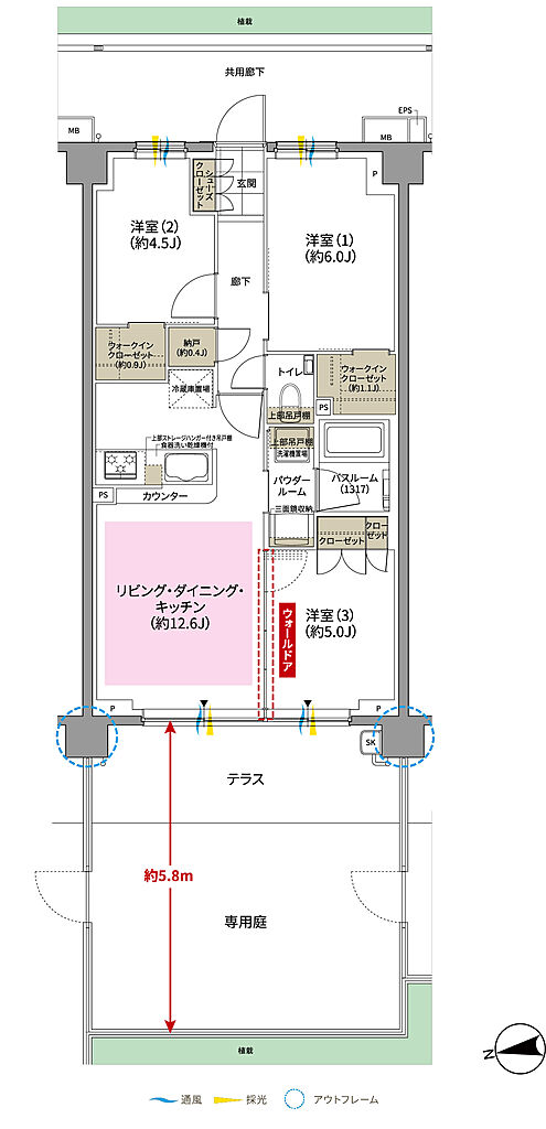 ガーラ・レジデンス松戸 間取り G1g